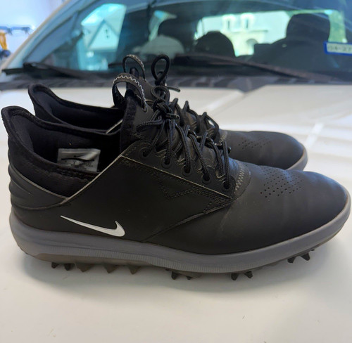 Nike men black gray leather - nike, men's